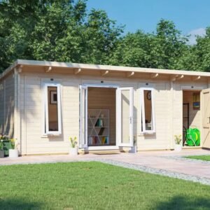EvilAmy with uPVC INSULATED Log Cabin