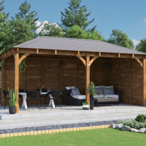 Dunster House Leviathan Walled Chunky Gazebo W6m x D3m