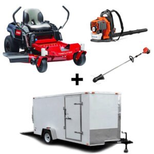 Toro 75748 42″ TimeCutter Zero Turn Mower Encl Trailer Handheld Bundle