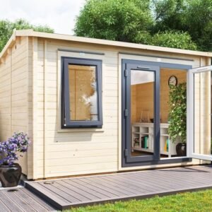 Carsare with uPVC INSULATED Log Cabin