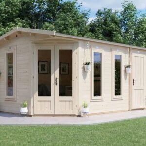 DaftDuck Multi Room Corner Log Cabin