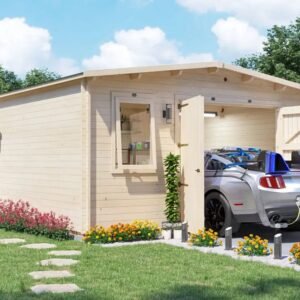 Deore Offset Wooden Garage Inc. Barn Doors