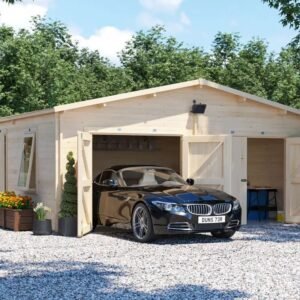 Deore Double Wooden Garage Inc. Barn Doors