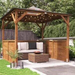 Erin Gazebo with Dome – Half Height Solid Wall Panels