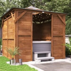 Erin Gazebo with Dome – Solid Wall Panels & Front Panel