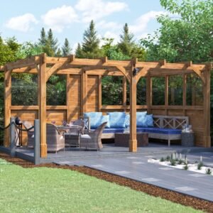 Leviathan Glazed Wall Pergola
