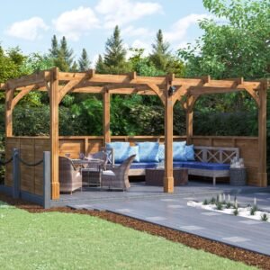Leviathan Half Wall Pergola