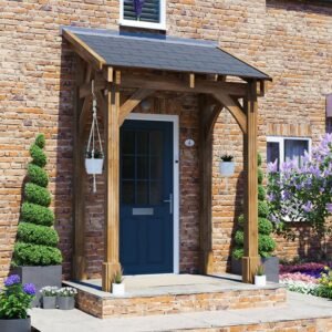 Thunderdam Pent Wooden Porch Canopy Full Height (4 Post)