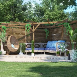 Utopia Slatted Wall Triangle Corner Pergola