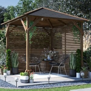 Utopia 200 Slatted Wall Gazebo