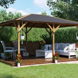 Utopia 430 Walled Gazebo Half Height
