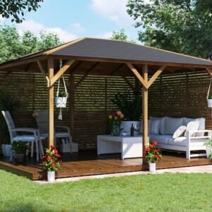 Utopia 430 Slatted Wall Gazebo