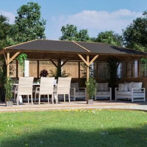 Utopia 630 Glazed Wall Gazebo