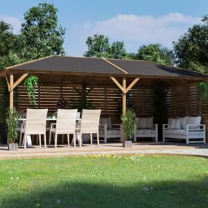 Utopia 630 Louvre Wall Gazebo
