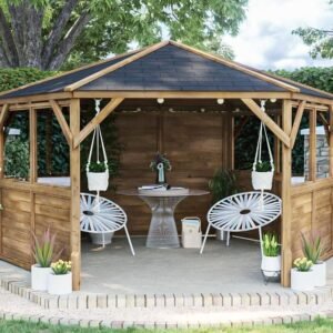 Utopia Hexagonal Gazebo With Sides