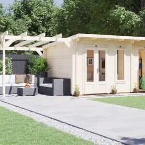 EvilVampire Log Cabin with Pergola