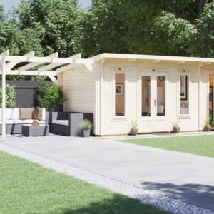 EvilVampire Log Cabin with Pergola