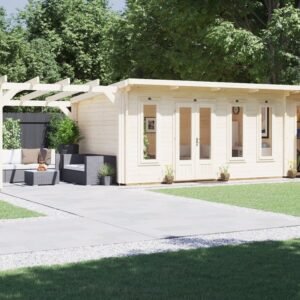 EvilVampire Log Cabin with Pergola