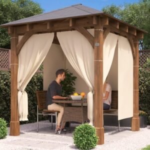 Leviathan Chunky Gazebo with Curtains