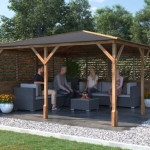 Utopia 400 Louvre Wall Gazebo