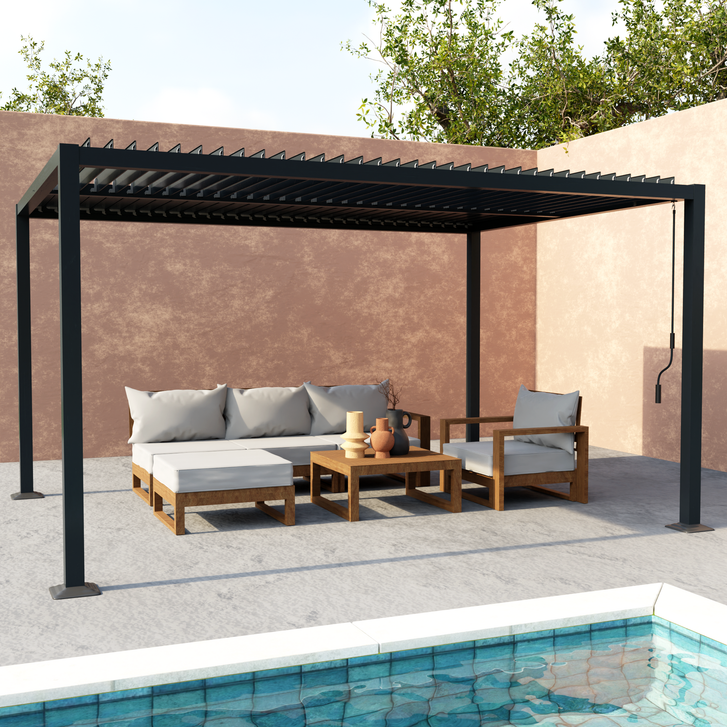 sweeek Pergola met aluminium en staal